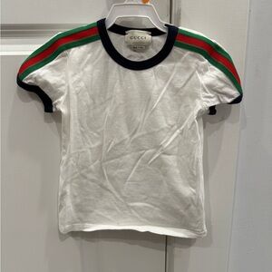 White Gucci baby shirt